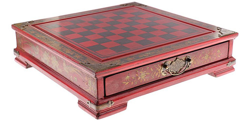 De Ajedrez De Vintage Coleccionables, Ajedrez Rojo Para