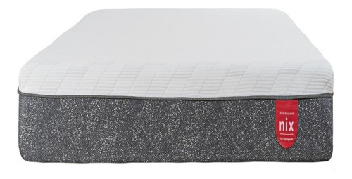 Imagen 3 de 4 de Colchón 1 plaza de espuma Springwall NIX blanco y gris - 80cm x 190cm x 23cm