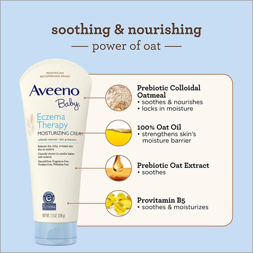 Aveeno Bálsamo Nocturno Eczema Para Bebé Dermatitis 312 Gr