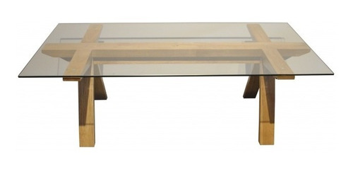 Mesa Ratona Madera Y Vidrio 120 X 060