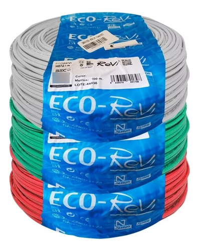 Pack 3 Rollos Cables Libres De Halógenos 2.5mm2 100mts Sec