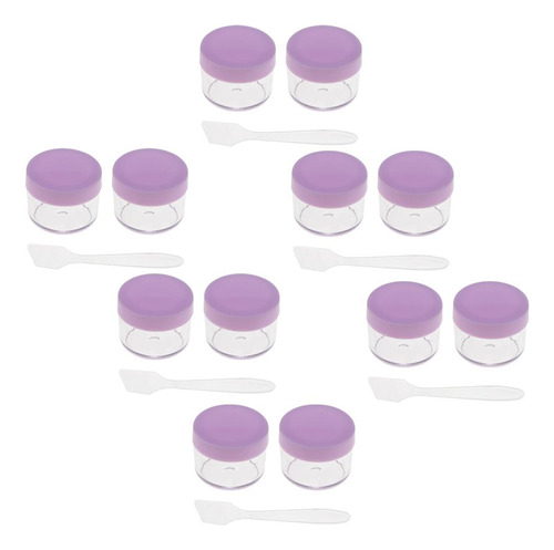 12pcs 15g Envase Cosmético Resistente Púrpura B Púrpura B