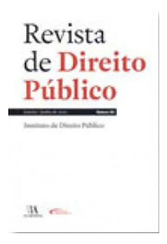 Libro Revista De Direito Publico N 03 01ed 18 De Editora Alm