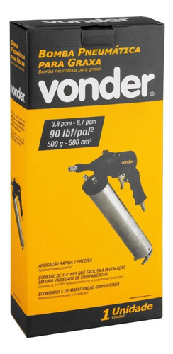Bomba Pneumática Para Graxa 500 Gramas - Vonder