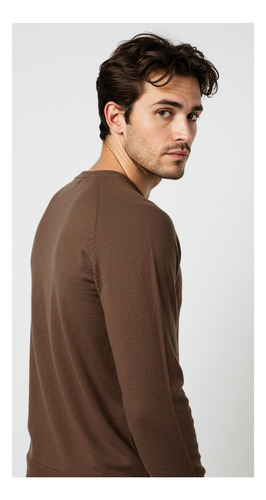 Sweater Hilo Premium Cuello Redondo Abrigo Manga Ranglan