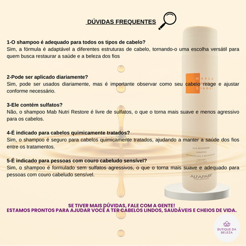 Shampoo Mab Oils Recovery 300ml - Reconstrução Capilar Pro