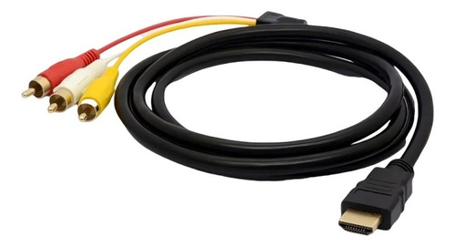 Cable Hdmi A 3 Rca Digital Audio Video Macho 1.5 Mts