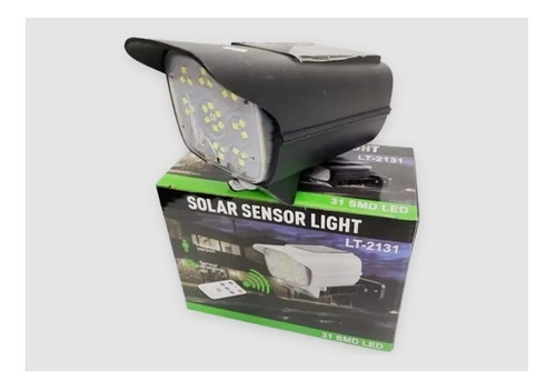 Foco Luz Led Solar Símil Cámara Seguridad Sensor Movimiento
