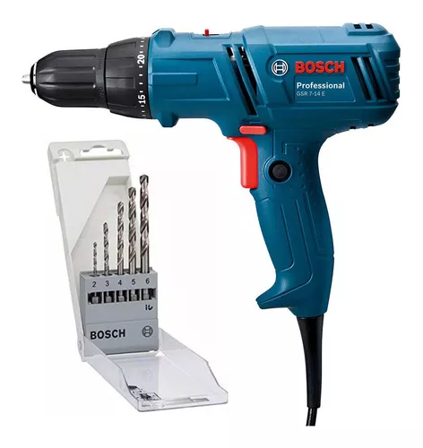 Taladro Atornillador Bosch Gsr 7-14 E 400w + Set De Mechas