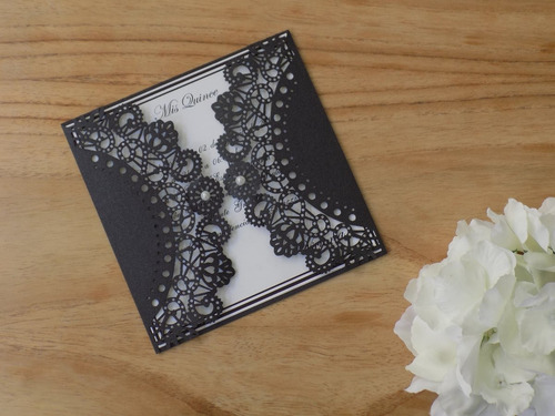 Tarjetas Caladas De Casamiento Rusticas Papel Madera Boda