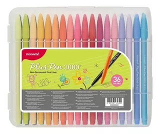 Monami Plus Pen 3000 36und Plumones Pincel Duro Lettering Ar