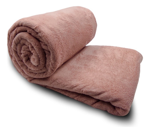 Cobertor Manta Soft Microfibra Queen 2,20m X 2,40m Camesa Cor Rosa Desenho Do Tecido Lisa