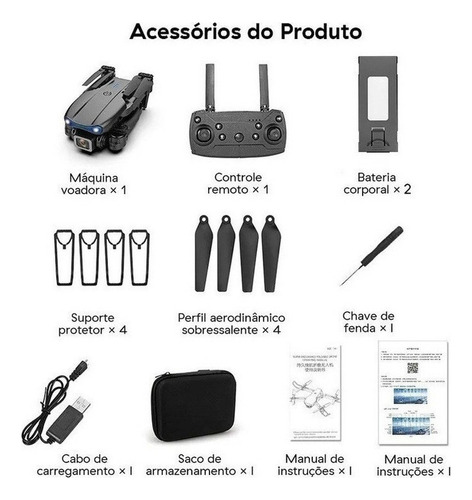 Drone 4k Camera E99 Dual Batería De Larga Duración