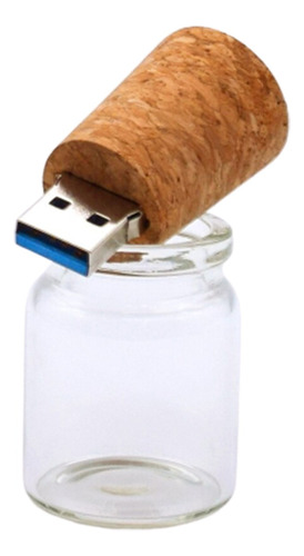 Pendrive De Corcho En Botellita De Vidrio - 8 Gb - 3.0