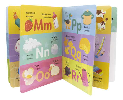 Livro Infantil Ilustrado Aprendendo O Alfabeto - Maiúsculas E Minúsculas - Capa E Página Cartonadas - Todolivro
