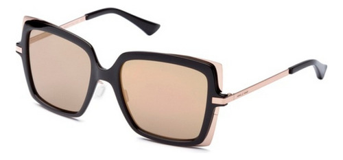 Lente De Sol Italia Independent 0452.009.049 Lente Mirrored Two-tone Gold / Pink Varilla Black Gold Armazón Black Gold Diseño Cuadrados