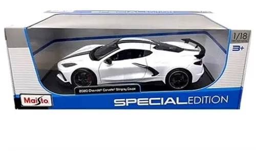 ミニカー Chevrolet Corvette Stingray Coupe 1/18 Miniatura Chevrolet Corvette Stingray Coupé 2020 1/18 Branco