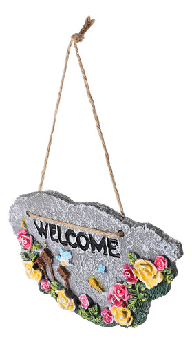 Cartel De Bienvenida Creativo Con Emblemas Colgantes En Form