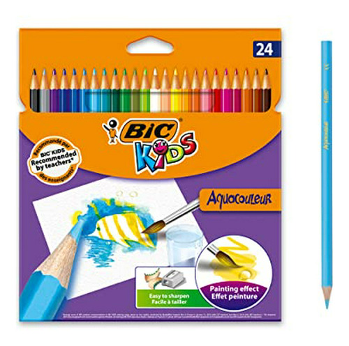 Bic Kids Aquacouleur Colouring Pencils 24 Pack