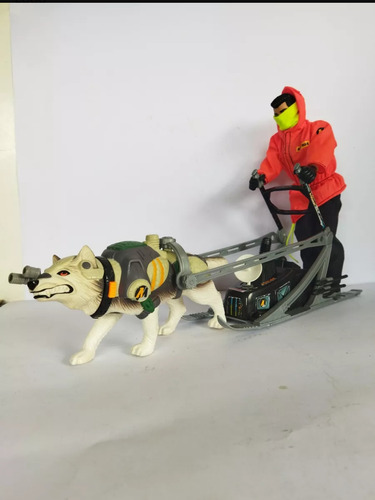 Action Man Accion Nieve Perro Trineo Frio Vehiculo Lobo (Usado)