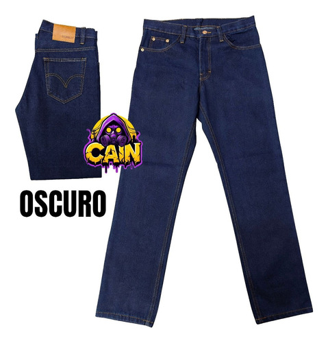 Pack 3 Vaqueros Recto Clásico Para Hombre Mezclilla Gruesa