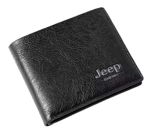 Carteira Masculina Jeep Original De Couro Preta Cnh Cartões