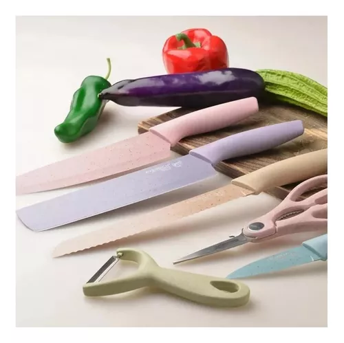 Set 6 Cuchillos Juego Cuchillos Cocina Machete Carnicero Pan