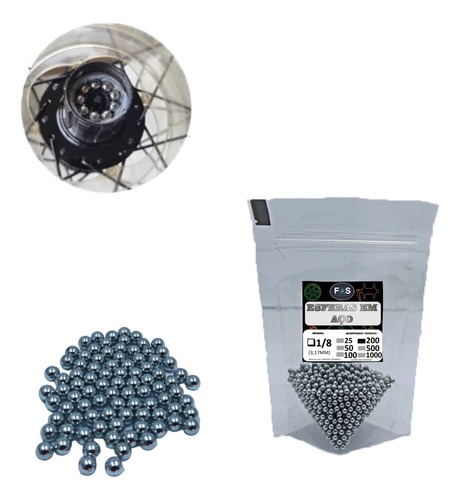 Esferas Para Cubo Bike Freehub 1/8 3,17mm 200 Unidades
