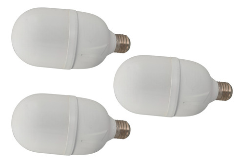 Kit 3 Piezas Foco Luz Led 20w Casa Ahorradores Tipo Bala /e Luz Blanco Frío