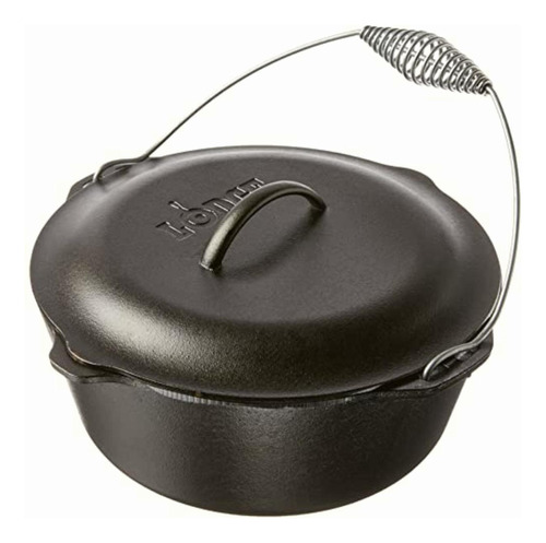 Lodge 7 Quart Cast Iron Dutch Oven Cacerolas (negro, Plata,