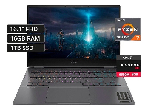 Notebook Hp Omen 16-n0033dx Amd Ryzen 7 6800h 16gb 16.1 