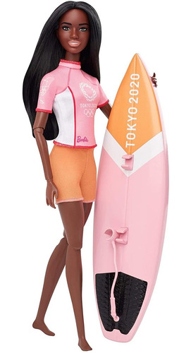 Juegos Olímpicos De Barbie Tokio 2020 Doll Surfer