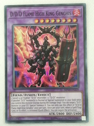 D/d/d Flame High King Genghis Super Yugioh