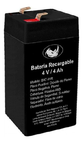 Batería Recargable 4 V Bat-4vr Rhino Profesional