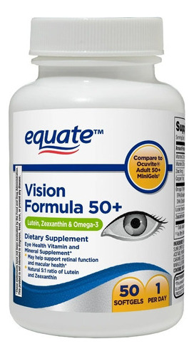 Suplemento Equate Vision Formula 50+ Vitamina Para Los Ojos