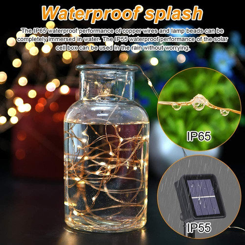 Guirnalda De Luces Solares Exteriores Decoracion 10m 100 Led