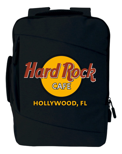 Morral Hard Rock Maleta De Espalda Portafolio Serie Black