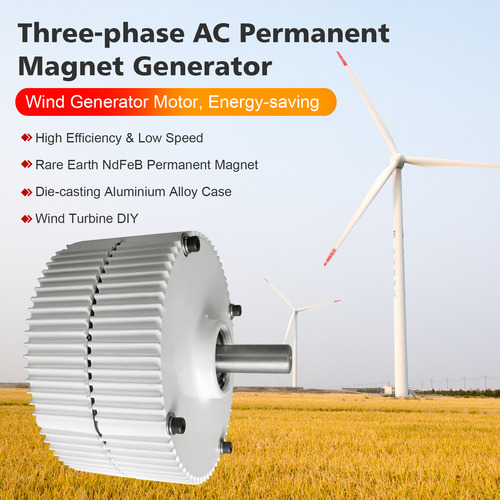 Gerador De Vento Diy 48v 500w Permanent Speed Ac Trifásico