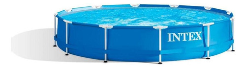 Piscina Estruturada 6.503l Bomba E Filtro 127v Intex 28211br Cor Azul-turquesa