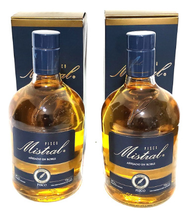 2 Un Pisco Mistral Anejado Em Roble 750ml