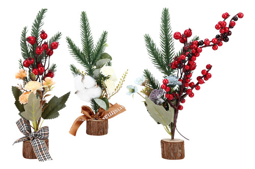 Escritorio Con Diseño Realista De Mini Árbol De Navidad