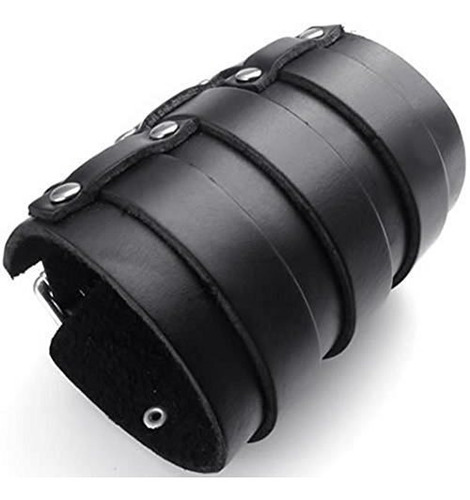Imagen 3 de 4 de Jajafook Pulsera Ancha De Pulsera De Cuero Genuino De 3