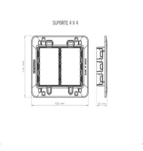 Interruptor Paralelo Duplo C/ Placa 4 X 4 Liz