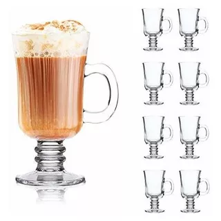 8oz Coffee Mug Glass Mugs With Handle Clear Cups With ...