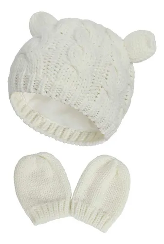 Fynnsure Conjunto De Guantes De Gorro De Beb, Guantes Suaves