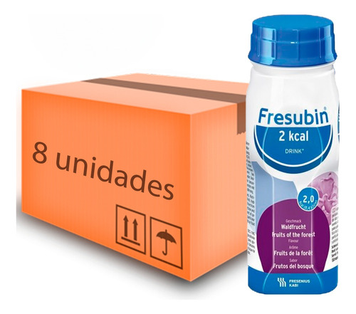 Fresubin 2 Kcal - Sabor Frutas Da Floresta - Kit  8 Unidades