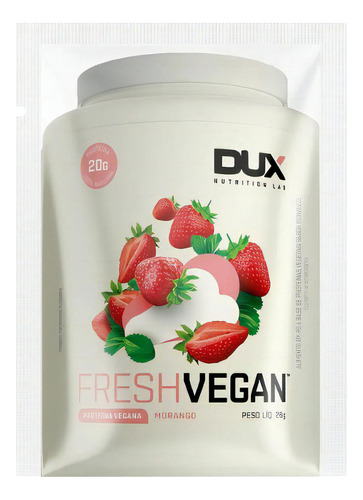 Freshvegan Proteina Vegana Morango Sache 26g - Dux Nutrition