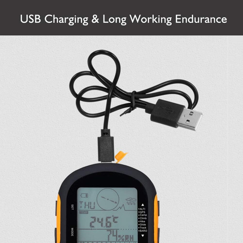 Navegador Gps Portátil Con Altímetro Y Barómetro De 10x5x2cm