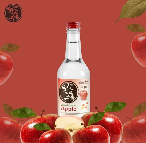 Soju Apple Bebida Premium Manzana 375 Ml. - 2 Botellas