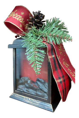 Linterna Led Linterna De Chimenea Falsa Linterna De Navideña